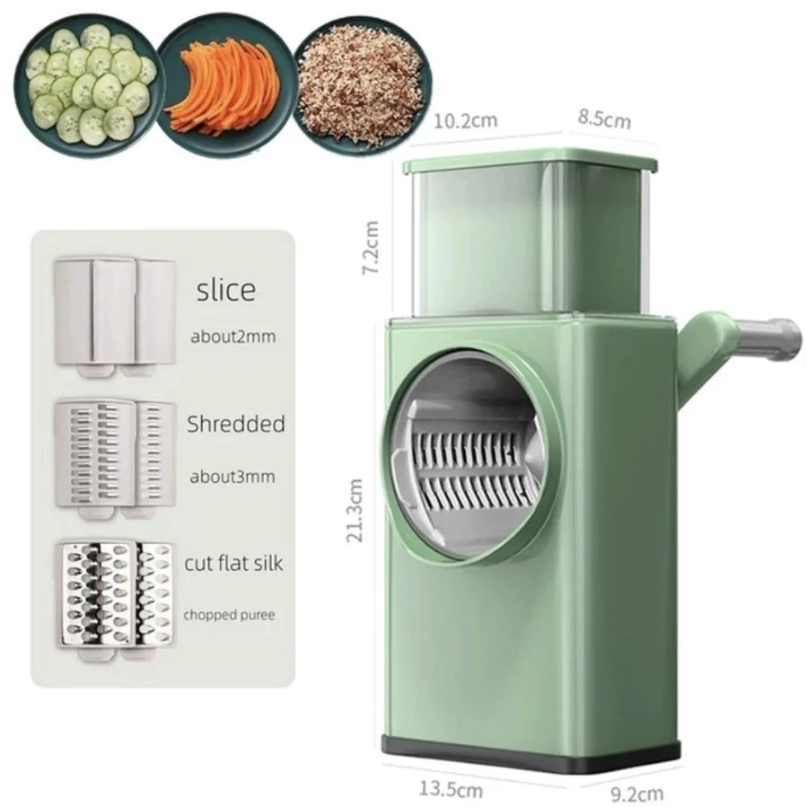 Multifunctional Rotary Vegetable Cutter 3 In 1 Shredder , Slicer And Grinder - 9