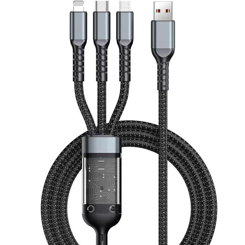 SUPER FAST CHARGING CABLE 3 IN 1 LIGHTNING/TYPE C/ MICRO