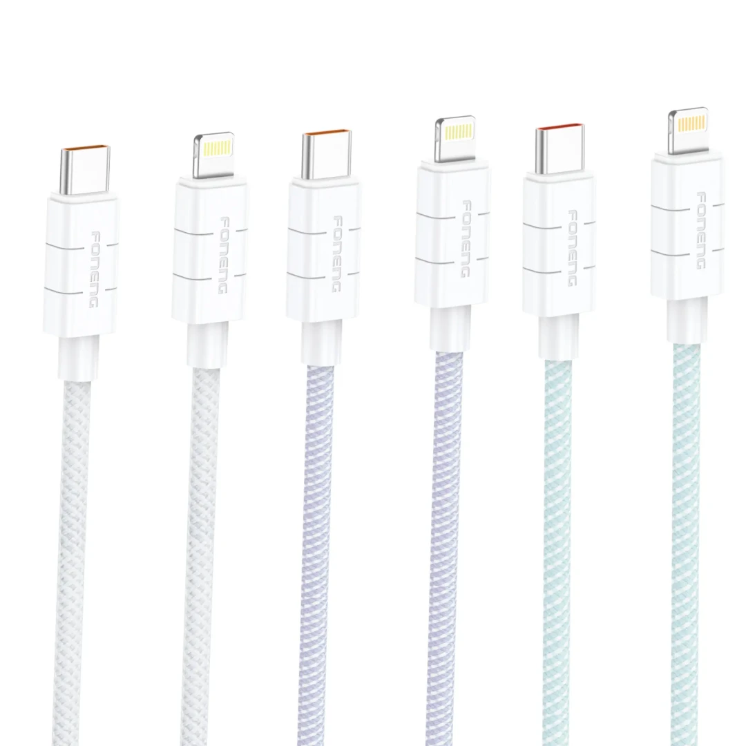 FONENG  XS02 BRAIDED DATA CABLE TYPE C TO LIGHTNING