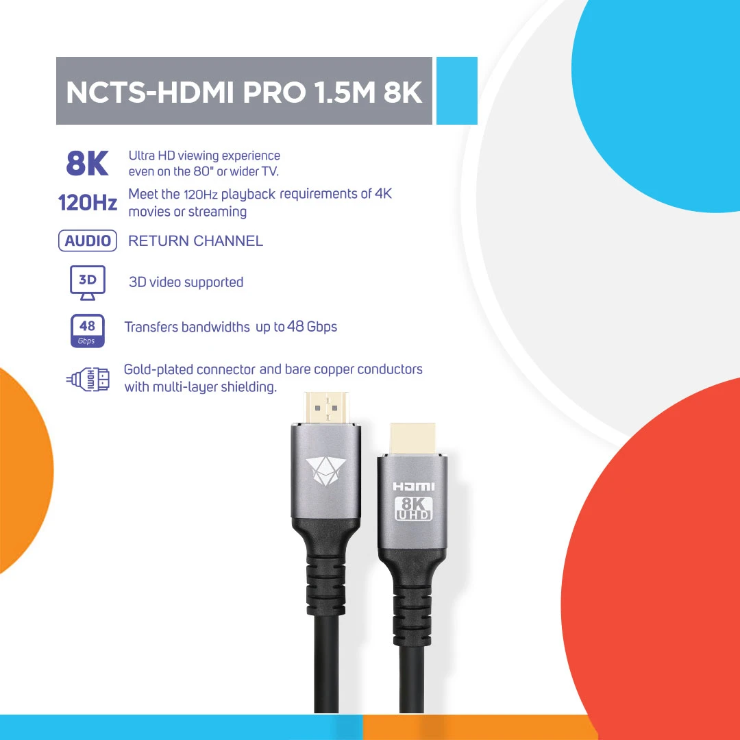 NCTS CABLE HDMI 1.5M 8K