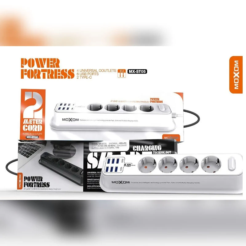 MOXOM SOCKET ST05 12 OUTLETS 2M
