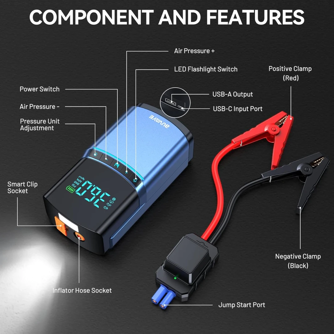 JUMP STARTER & AIR PUMP BN03 - 3