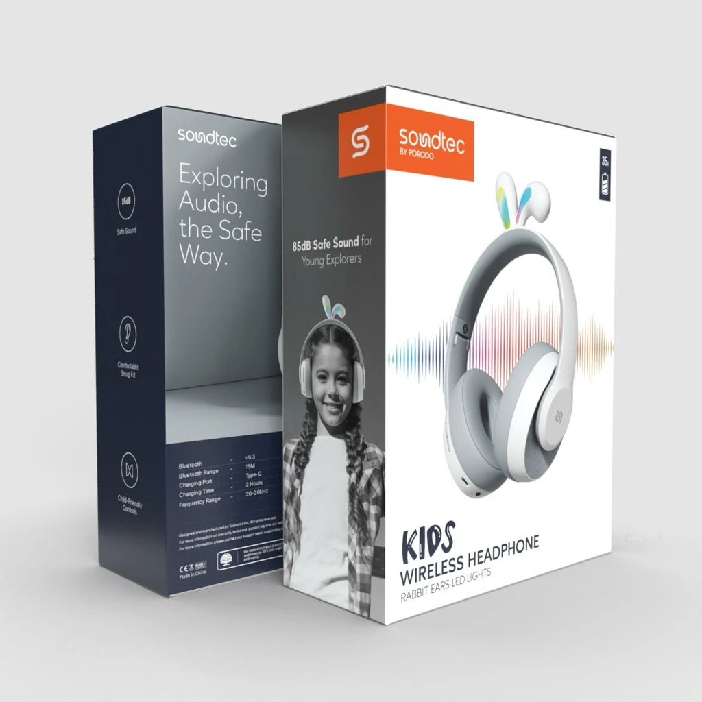 PORODO SOUNDTEC KIDS WIRELESS HEADPHONE RABBITS