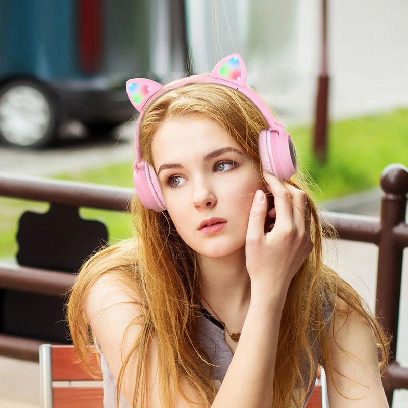 HOCO W27 CHEERFUL WIRELESS HEADPHONES CAT EAR - 3