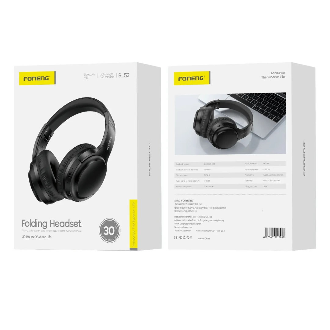 FONENG BL53 FOLDING HEADSET BLUETOOTH - 3