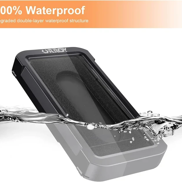 Shower Phone Holder 360° Rotation, Waterproof Wall Mount Shower Phone Case - 2