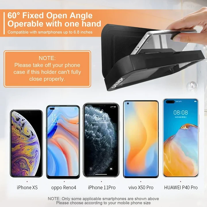Shower Phone Holder 360° Rotation, Waterproof Wall Mount Shower Phone Case - 6