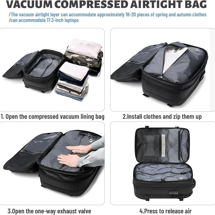 Vacuum Compression Travel Backpack With Pump – Space Saver Bag For Camping & Luggage Travel Backpack With Pump â€“ Space Saver Bag For Camping & Luggage - 5