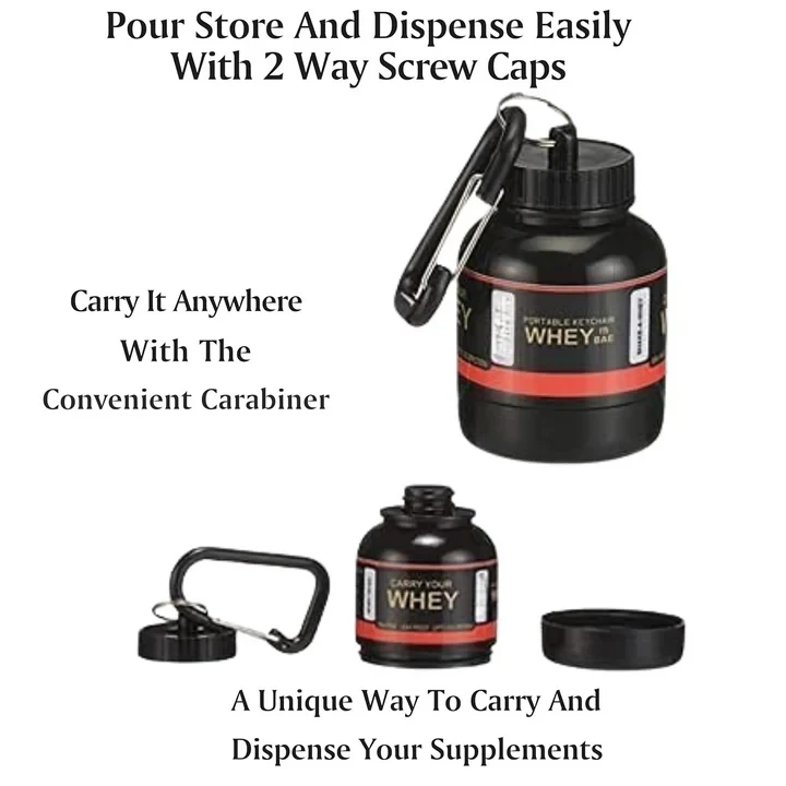 Protein Powder Container – Portable 30ml Supplement Dispenser With Keychain  Easy-to-Use For Gym, Fitness & Travel - 4