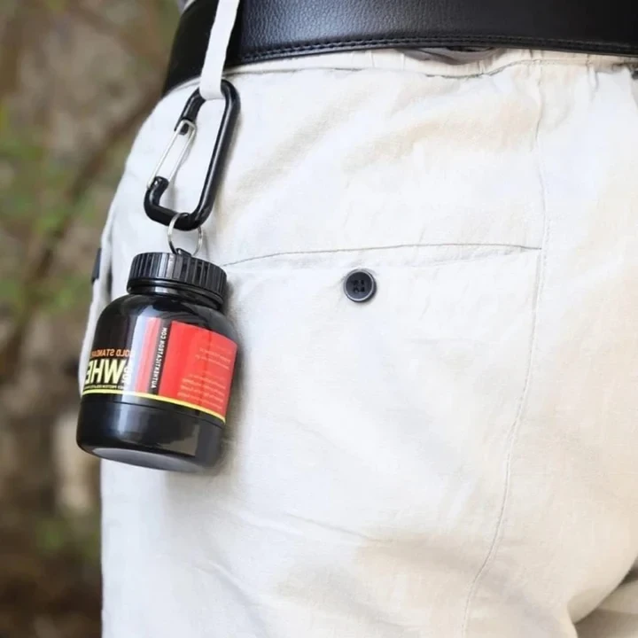 Protein Powder Container – Portable 30ml Supplement Dispenser With Keychain  Easy-to-Use For Gym, Fitness & Travel - 6