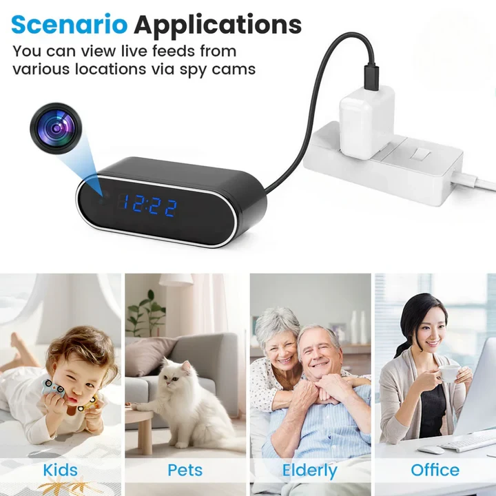 Spy Wifi Clock Hidden Camera - 4