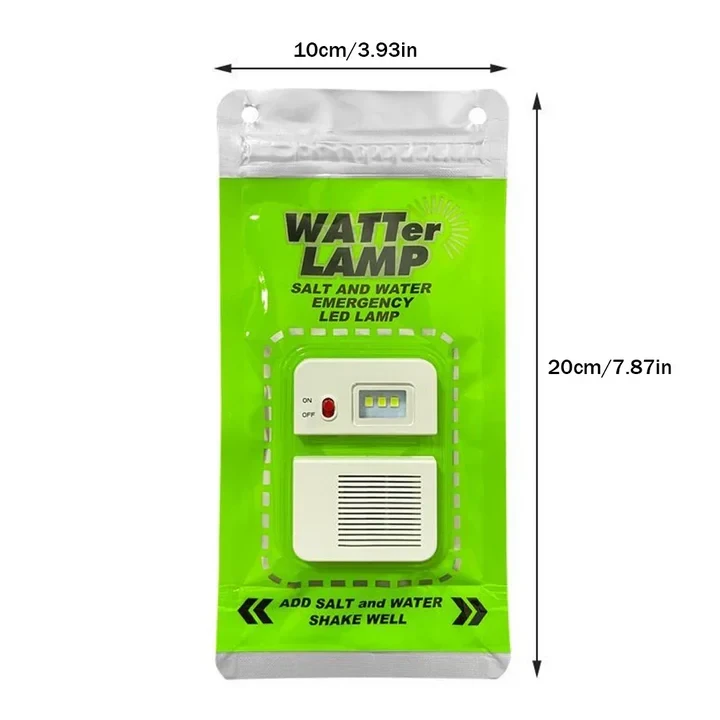 Portable Salt Water LED Lamp For Camping, Hiking & Emergencies - 16