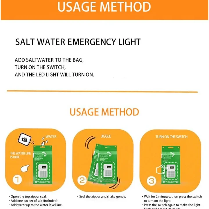 Portable Salt Water LED Lamp For Camping, Hiking & Emergencies - 19