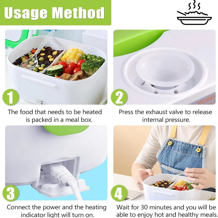 Electric Lunch Box – Portable Food Warmer For Work & Travel - 6