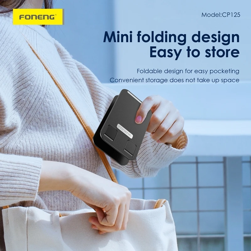 FONENG CP125 METAL SWIVEL DESKTOP STAND BLACK - 5