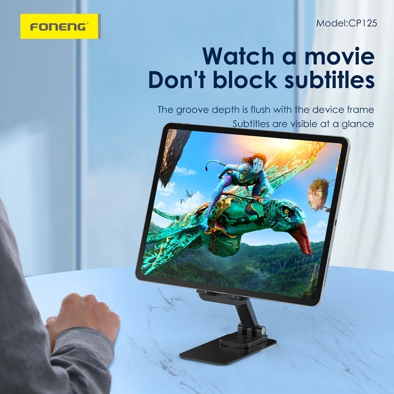 FONENG CP125 METAL SWIVEL DESKTOP STAND BLACK - 7