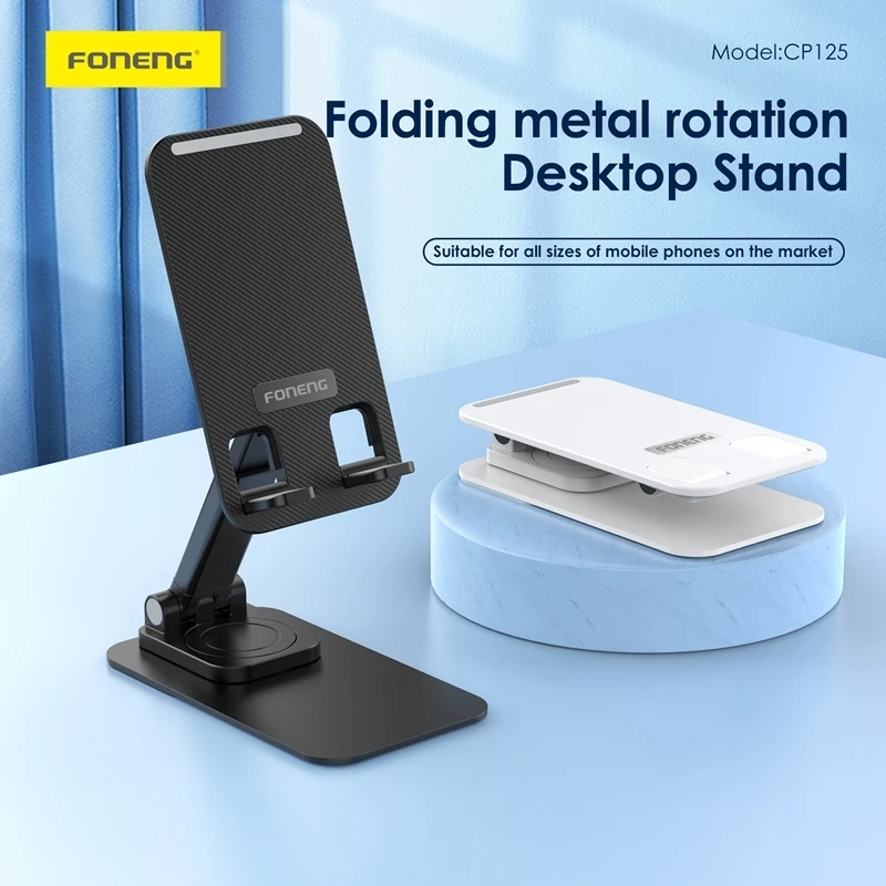 FONENG CP125 METAL SWIVEL DESKTOP STAND BLACK - 8