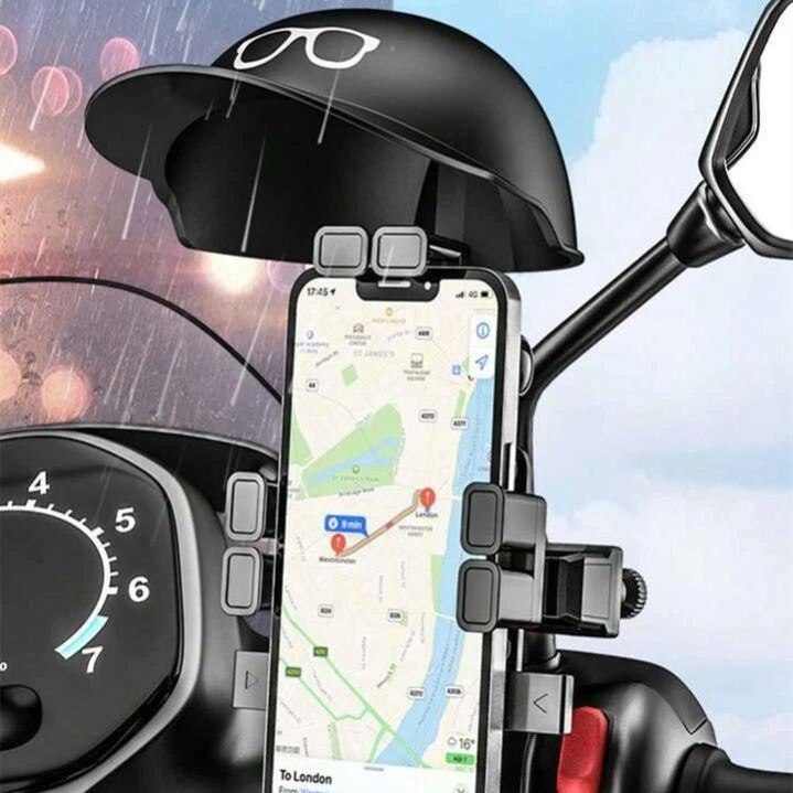 SHADE FROM THE SUN AND RAIN SMALL HELMET PHONE HOLDER