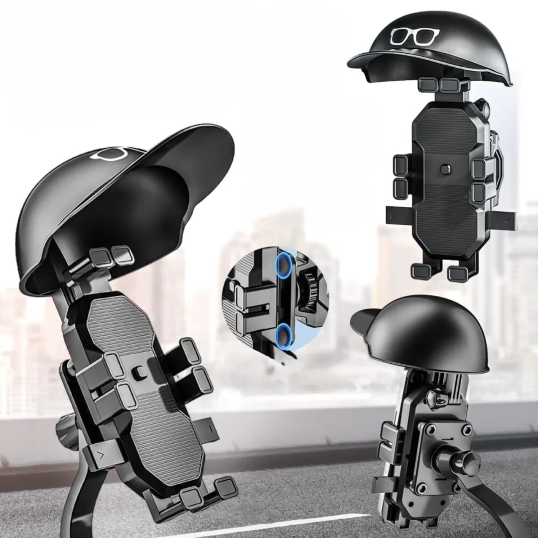 SHADE FROM THE SUN AND RAIN SMALL HELMET PHONE HOLDER - 3