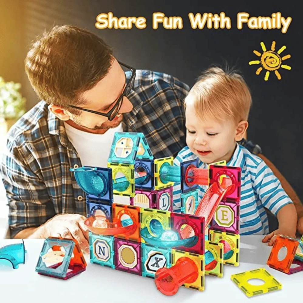 COLORFUL MAGNETIC SLIDEWAY BUILDING BLOCK 73 PCS - 2