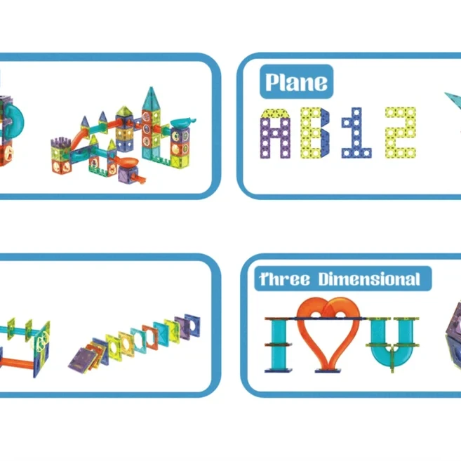 COLORFUL MAGNETIC SLIDEWAY BUILDING BLOCK 73 PCS - 8