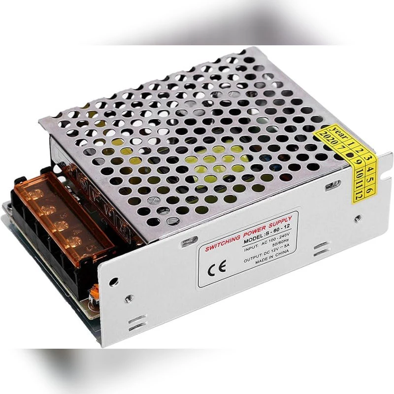 PROFESSIONAL POWER SUPPLY AC DC 12V 5A