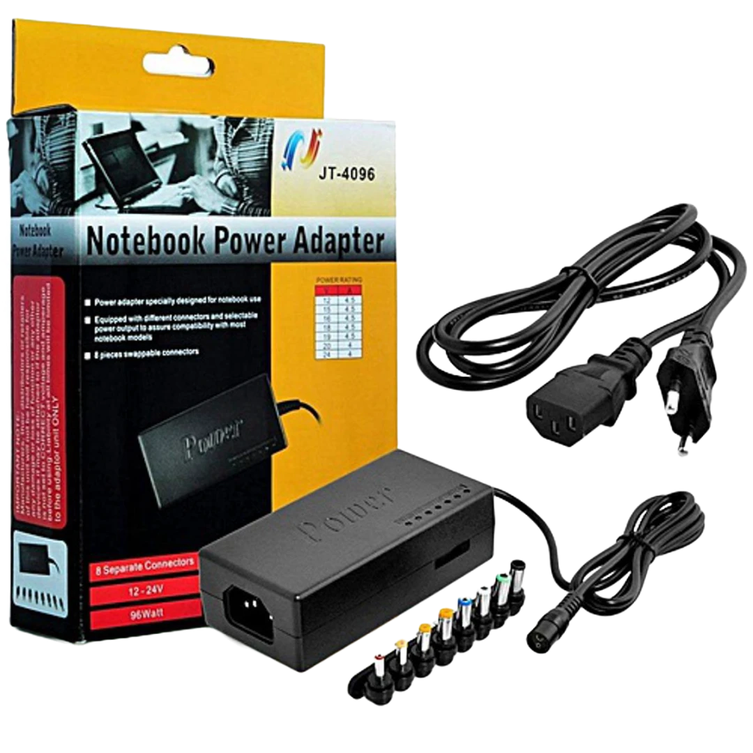 CEM (SHH-96W) UNIVERSAL NOTEBOOK POWER ADAPTER 12V TO 24V PLUGS BLACK