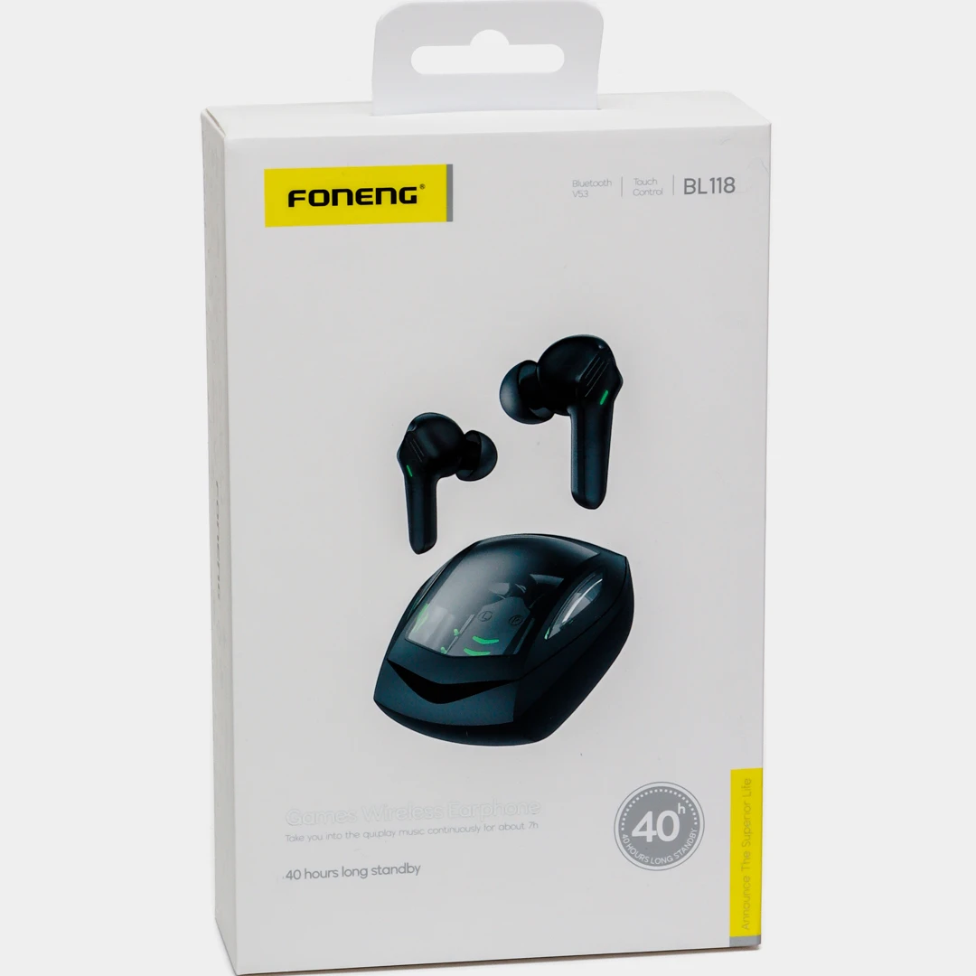 FONENG BL 118 GAMES WIRELESS EARPHONE BLACK