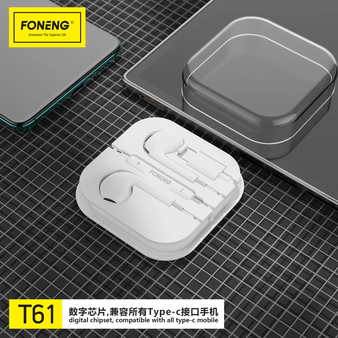 FONENG T61 FULLY COMPATIBLE EARPHONE TYPE C - 2