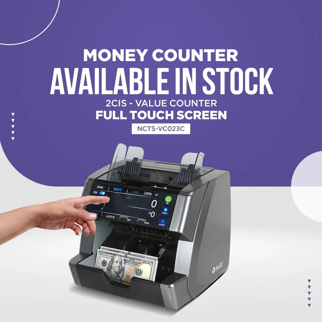 NCTS-VC023C MULTI CURRENCY VALUE COUNTER 2CIS FULL TOUCH  S  CREEN