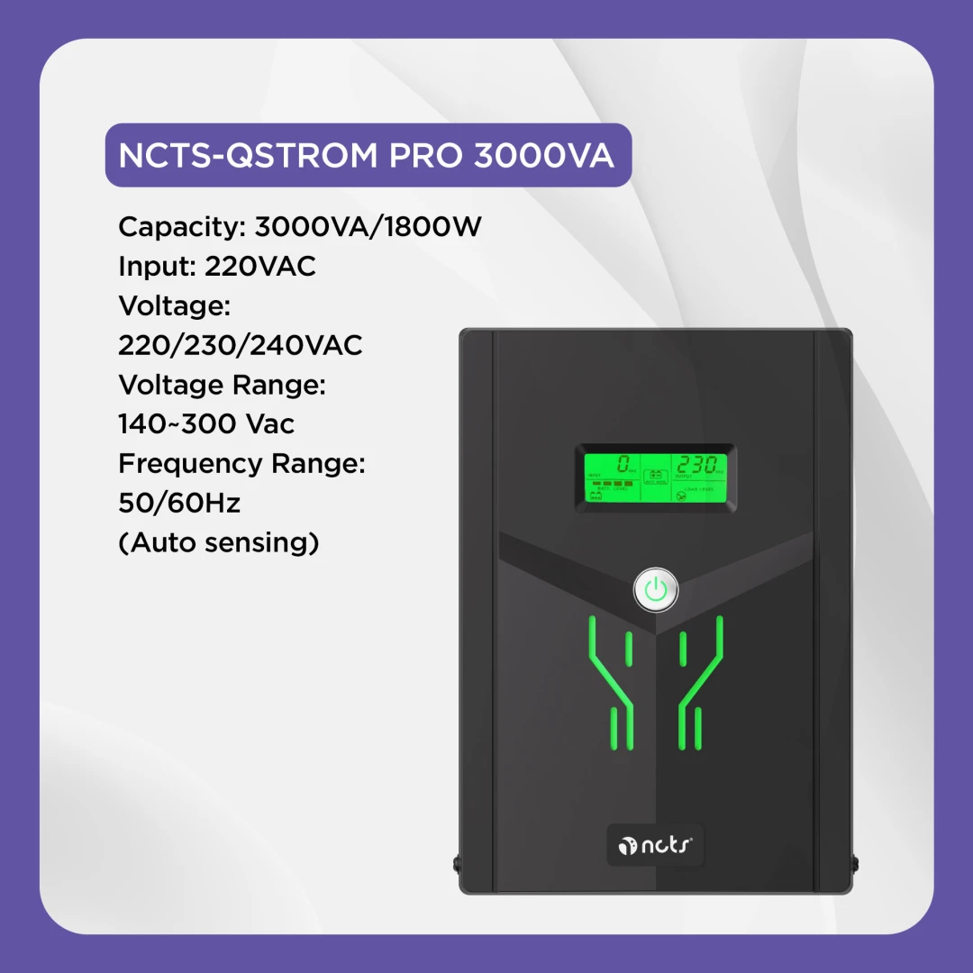 NCTS QSTROM PRO 3000VA (1800WATT)