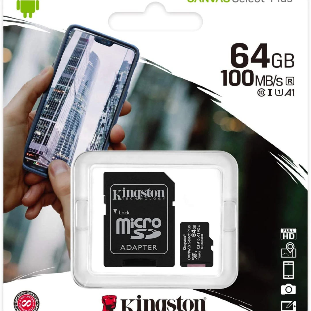 KINGSTON MEMORY CARD 64 GB - Black