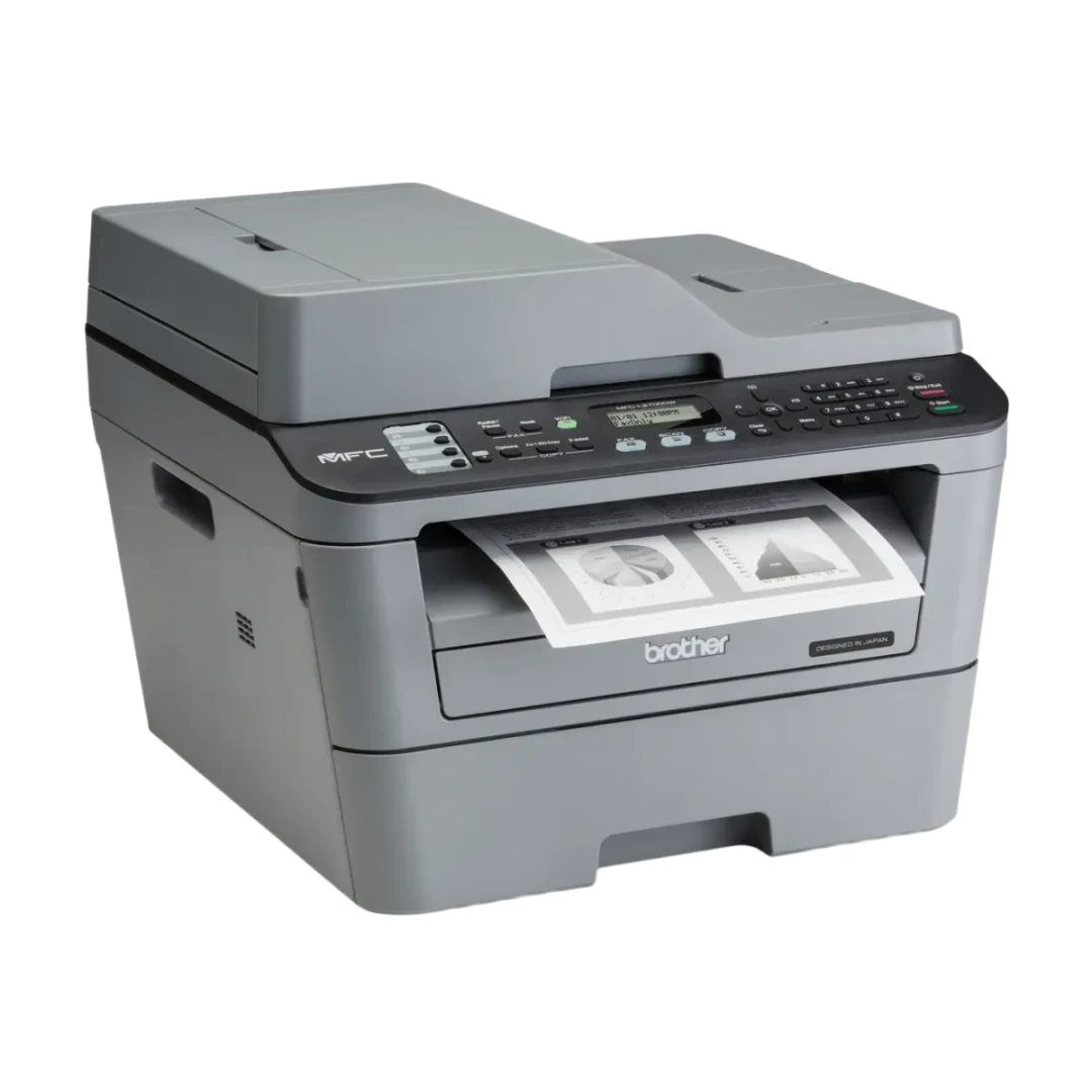 Brother (MFC-L2700DW) Monochrome Laser 4in1 Multifunction Printer- Print;Copy;Scan;Fax- Wifi - Black - 3