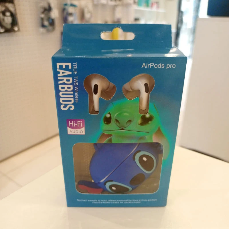 CARTOON AIRPODS PRO CHARACTER STITCH-BLUE