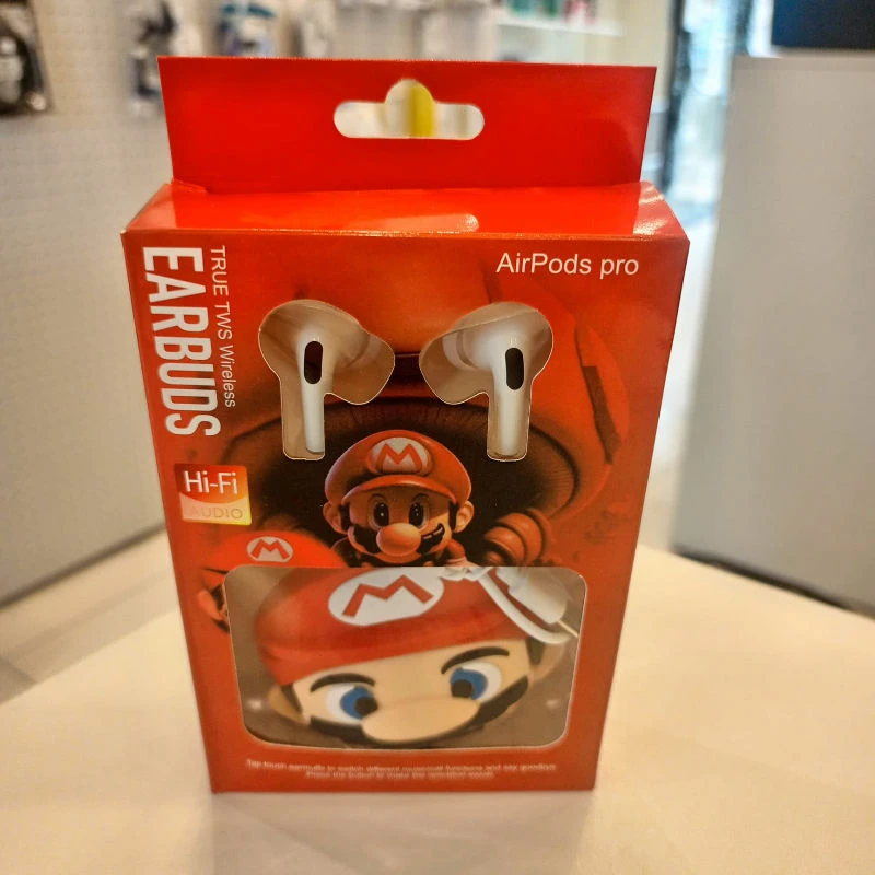 CARTOON AIRPODS PRO CHARACTER MARIO-RED