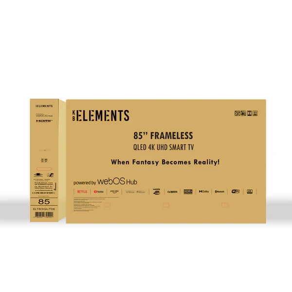KB ELEMENTS 85" ELT85QL7DE QLED TV UHD 4K SMART FRAMELESS - WebOS - 8