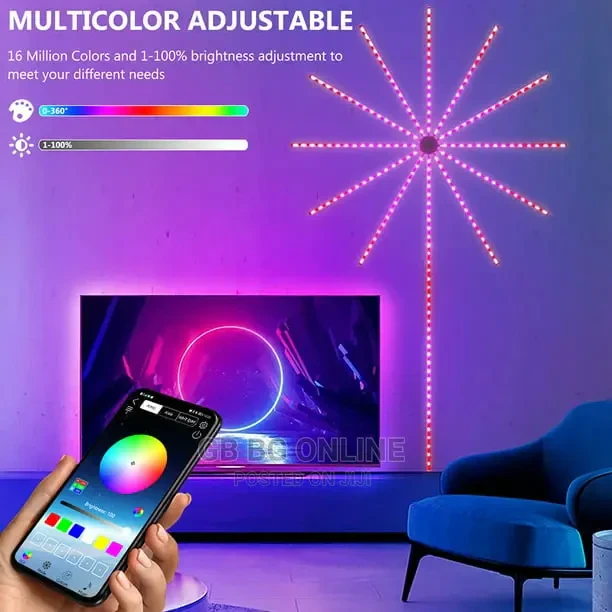 LED Fire Work Strip Lights App And Remote Control - 3