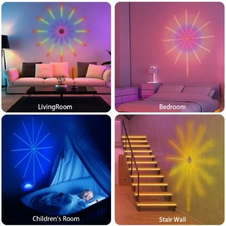 LED Fire Work Strip Lights App And Remote Control - 6