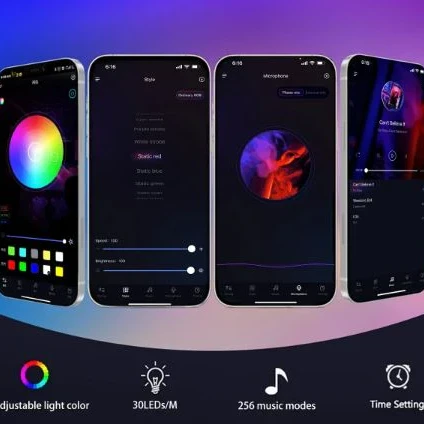 LED Fire Work Strip Lights App And Remote Control - 7
