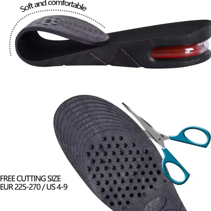 Foot Height Increase Insole With Air Cushion Adjustable Shoe - 12