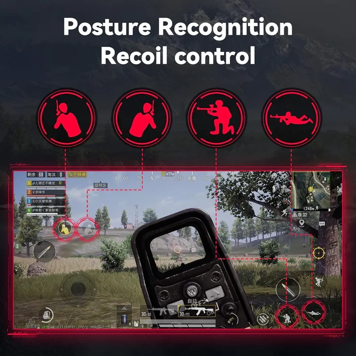 OEM 4-IN-1 Mobile Gaming Combo: Keyboard, Mouse, Converter, Stand - 6