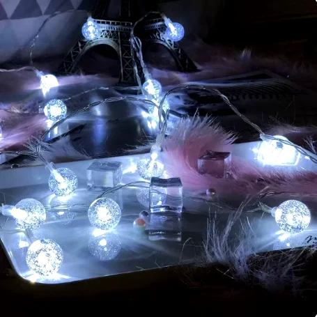 String Lights, 1 Pack Outdoor String Light 50 LED Waterproof Christmas - 6