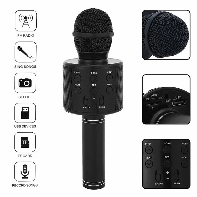 WS858 Wireless Bluetooth Karaoke Microphone - 3