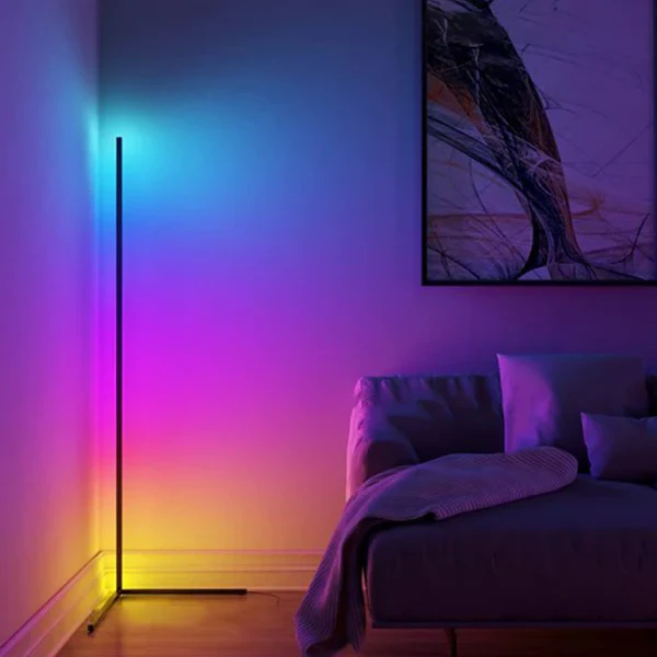 Smart RGB LED Corner Lamp Remote & Phone App Control - 2