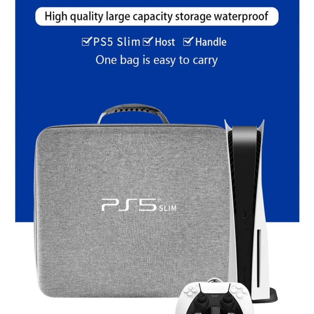 Hard Carrying Case, Travel Bag For PlayStation 5 | PS5 Slim - Grey - 2