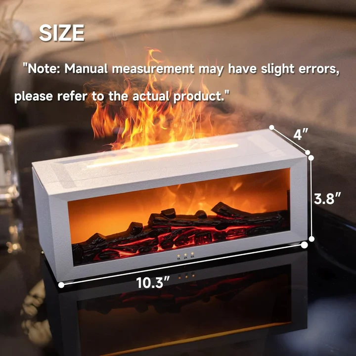 Flame Fire Place Diffuser, Vintage Fireplace Aromatherapy Diffuser Humidifier - 3