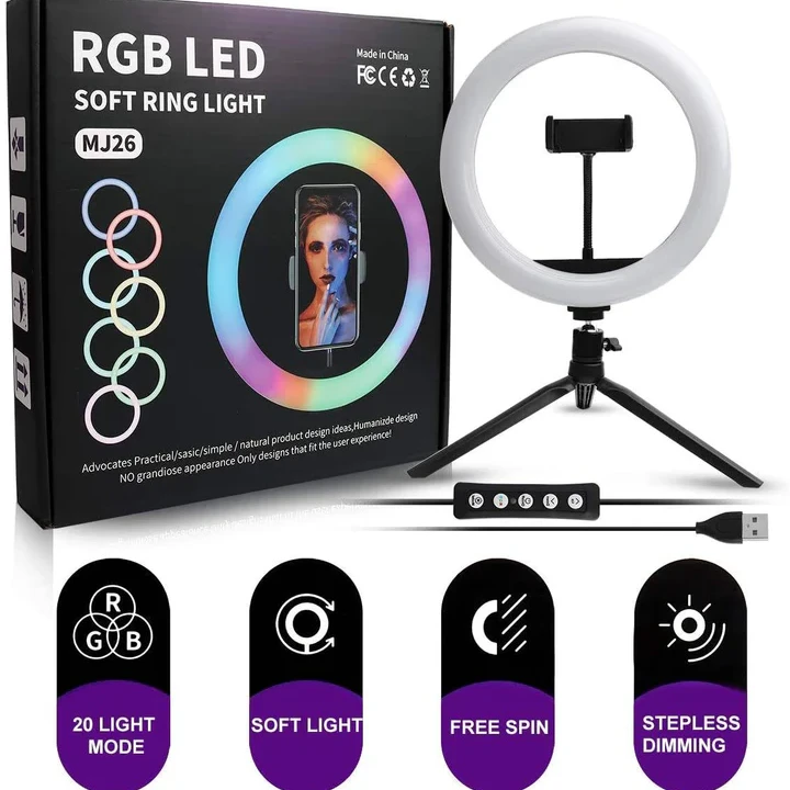 RGB Ring Light With 2.1 Meter Tripod