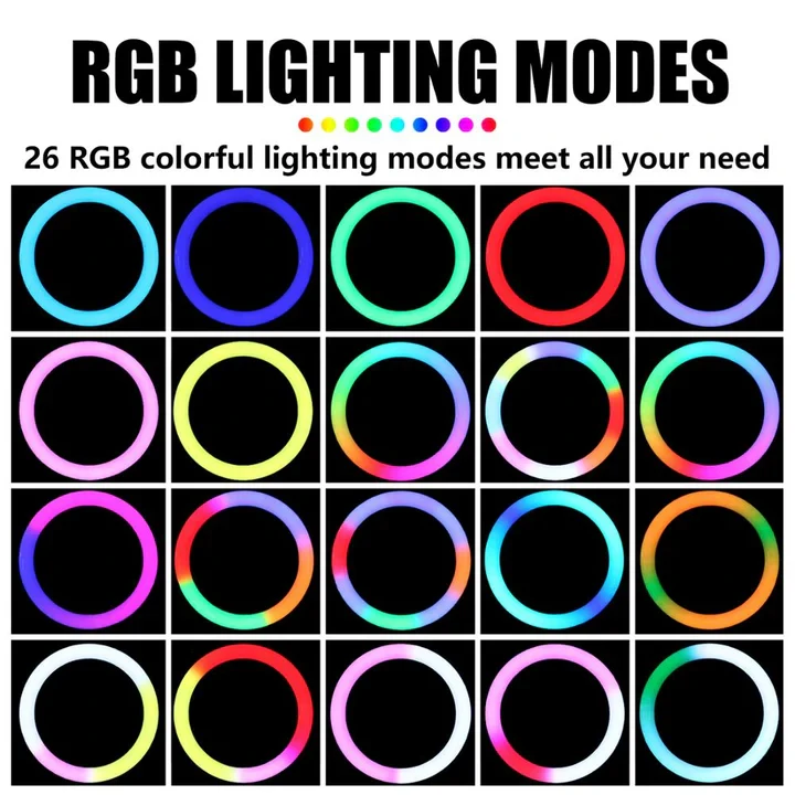 RGB Ring Light With 2.1 Meter Tripod - 6