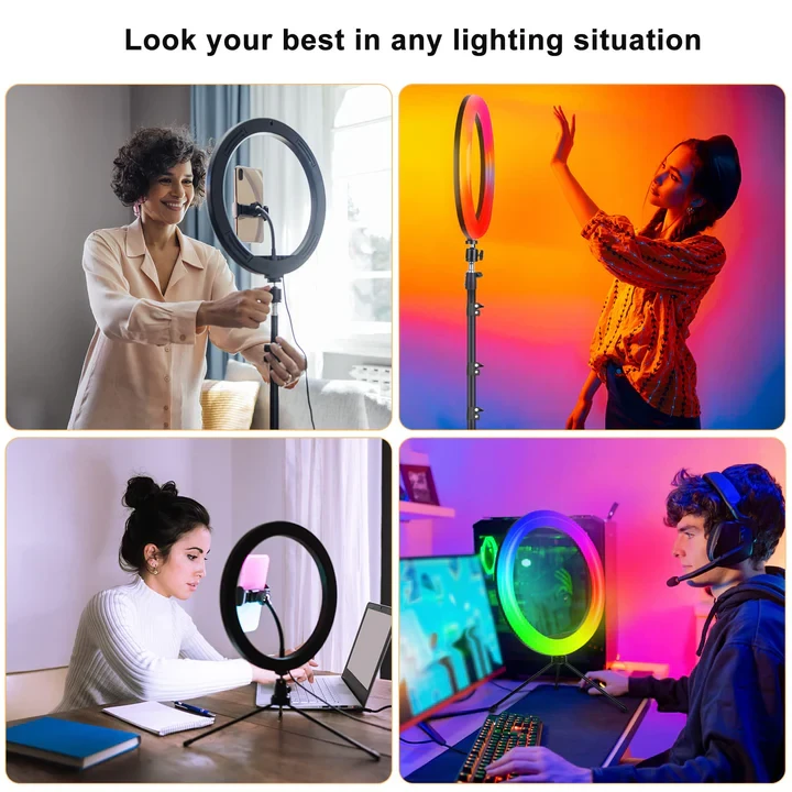 RGB Ring Light With 2.1 Meter Tripod - 9