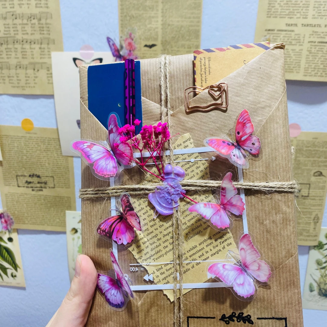 تغليف فراشات زهري